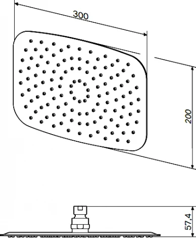 Верхний душ Am.Pm F05S0006 30x20 см