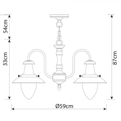 Подвесная люстра Arte Lamp Fisherman A5518LM-5AB