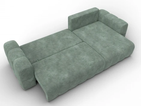 Диван угловой Лига-110 НПБ угол универсальный (ДВП,ДСП,ЛДСП,Брус,Фанера,Велюр/Зеленый) Лига Диванов 136524