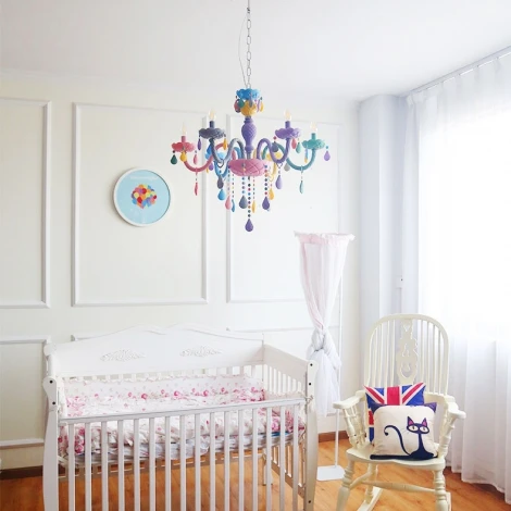 Подвесная люстра Rainbow D80 ImperiumLoft Rnb_01 (101982-26) (для детской, 220V, подвески, на цепи, подсвечник, свеча)