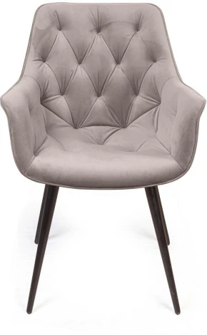 Стул Archi поворотный 90 градусов, функция возврата, антишум, бархат пепельно-бежевый 25, опора конус Top Concept арт.22054