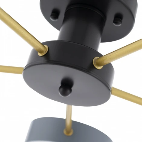 Потолочная люстра светодиодная на штанге Arte Milano Ferrara 252006/5 Bk/Gr (220V, круглые)