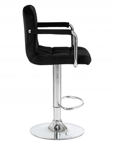 Набор 2 шт стул барный DOBRIN KRUGER ARM (черный велюр (MJ9-101))