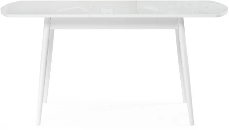 Стеклянный стол Woodville Бейкер 120(152)х70х75 белый 551080