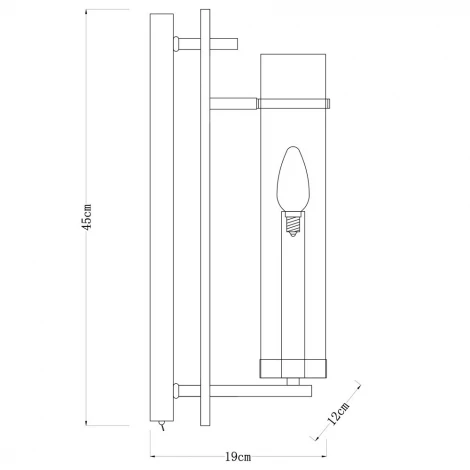 Бра Arte Lamp Hugo A1688AP-1CC (220V, выключатель)