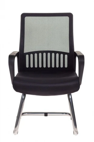 Кресло Бюрократ MC-209 черный TW-01 TW-11 сетка/ткань полозья металл хром