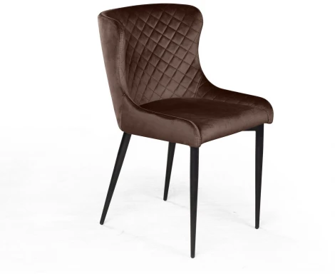 Стул JAZZ ромб, бархат коричневый 12/черный конус Top Concept 80895