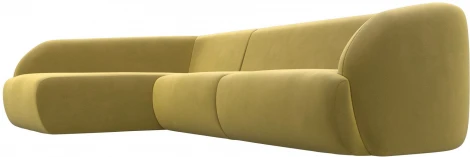 Диван угловой Лига-041 левый угол (Желтый/Микровельвет) Лига Диванов арт.122184L
