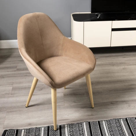 Кресло Kent Diag beige/нат.дуб R-Home арт.410119131h_Diagbeige_н.дуб