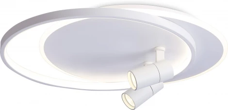 Настенно-потолочный светодиодный светильник с пультом Ambrella Comfort FL51391 (регулировка яркости, 220V, круглые)