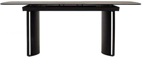 Стол RASMUS 160 KL-80 Серый мрамор, итальянская керамика / черный каркас М-City