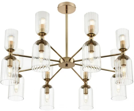 Потолочная люстра на штанге Lumion Kassia 6586/16 золото/прозрачный, металл/стекло E14 16*40W 220V