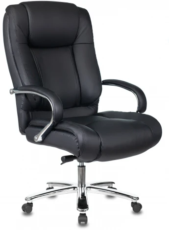 Кресло руководителя Бюрократ T-9925SL черный кожа крестовина металл хром