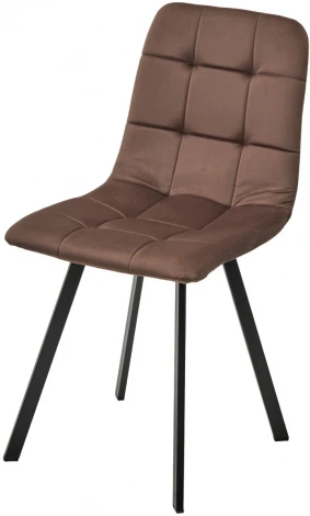Стул M-City РИЧИ, цвет H-71 Шоколадный, велюр / черный каркас