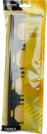 Рамка на 4 поста (черный) Stekker Эмили 49861