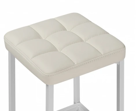 Барный стул Woodville Лофт (Металл, Искусственная кожа/Белый) арт.614937