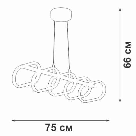Подвесной светильник Vitaluce V3965-0/5S (LED, 220V, на тросе)
