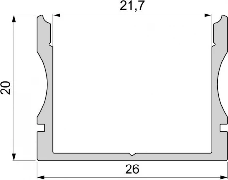 Профиль для светодиодной ленты AU-02-20 970201 Deko-Light