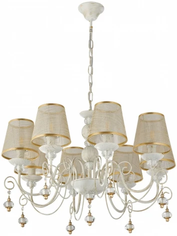 Подвесная люстра Arte Milano AM347620 347620/8 WT+G (220V, подвески, на цепи)
