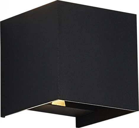 Настенный уличный светильник ST Luce Brik SL9513.401.01 черный/черный LED 1*10W (220V, куб, IP65)