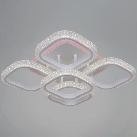 Потолочная люстра светодиодная на штанге с пультом с регулировкой цветовой температуры, яркости и ночным режимом Reluce 06335-0.3-4+1A WH (RGB)