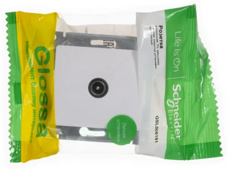 ТВ-розетка встраиваемая оконечная (белый) Systeme Electric Glossa GSL000191