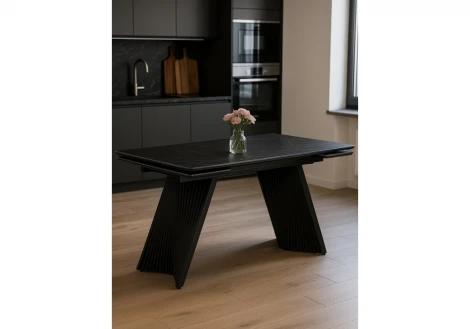 Кухонный стол Notta Вейв 140(200)х80 shakespeare black / черный