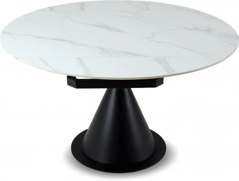 Раскладной обеденный стол Pion ОГОГО Обстановочка! (Керамика/Белый,Черный) арт.926809