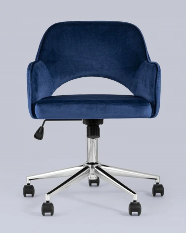 Кресло компьютерное Кларк велюр синий УТ000005057
