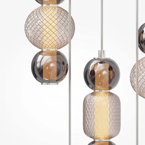 Подвесной светильник Maytoni Drop MOD273PL-L80CH3K (LED, 220V, на проводе, шарики, круглые)