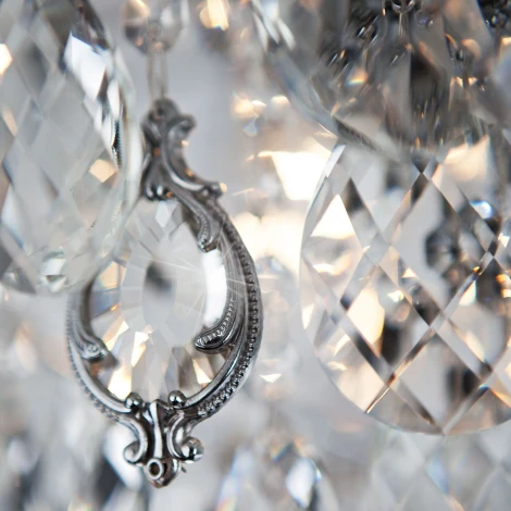 Потолочная люстра Eurosvet Crystal 10081/6 хром / прозрачный хрусталь