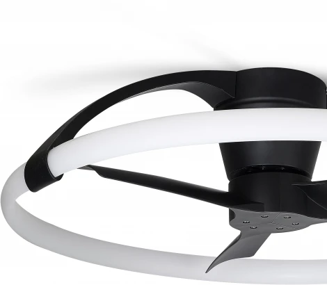 Потолочная люстра светодиодная с вентилятором пультом и управлением смартфоном голосовым регулировкой цветовой температуры Mantra Nepal 7802 (регулировка яркости, 220V, умный дом - Алекса, Google Home, вертолет)