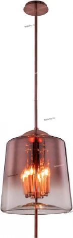 Люстра потолочная Crystal Lux Milagro, 4 лампы, медь с дымчатым