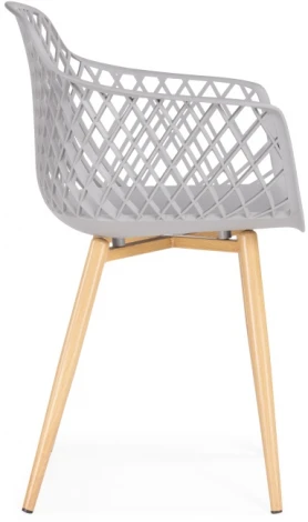 Пластиковый стул Woodville Rikon gray / wood 15557