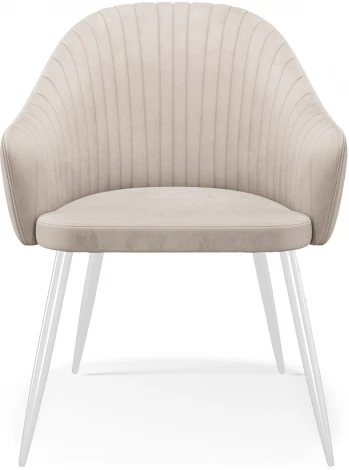 Стул DikLine 440 C103 крем, ножки белые арт.00-00073879