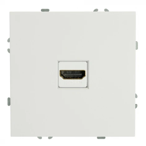 Розетка HDMI (белый фарфор, soft touch) Stekker Эмили 50163