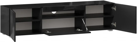 Тумба ТВ Бруклин,1500 черный глянец, Любимый дом