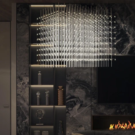 Подвесная люстра Loft It Maze 10348/1200 (LED, 220V, на тросе, куб)