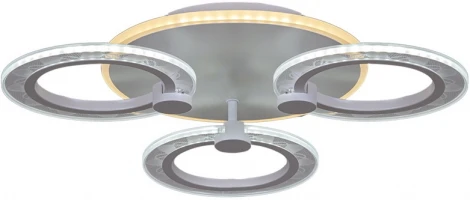 Потолочная люстра светодиодная на штанге с пультом Reluce 20309-0.3-3+1 WT 57W (220V, кольцо)