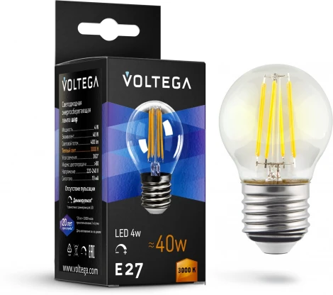 Лампочка светодиодная Voltega Globe dim 5W 8466