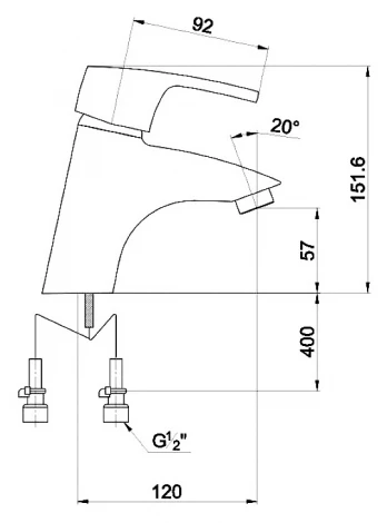 Смеситель Timo Beverly 0051F Green для раковины