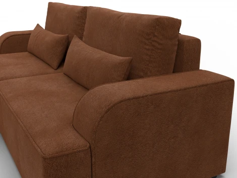 Диван угловой Лига-120 угол левый (ДСП,Брус,Фанера,ЛДС,Велюр/Терракотовый) Лига Диванов 137290L