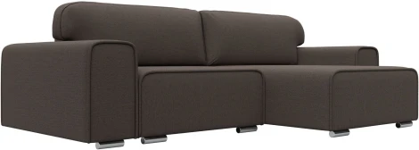 Диван угловой Лига-029 правый угол (Коричневый/Рогожка) Лига Диванов арт.121931