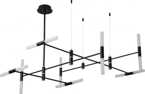 Потолочная люстра на штанге ST Luce SL1216.403.16 Черный/Белый G9 16*5W 4000K (220V, на тросе)