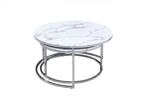 Комплект из 2 журнальных столиков Small+big хром MY iNTERNO MY1012S-W