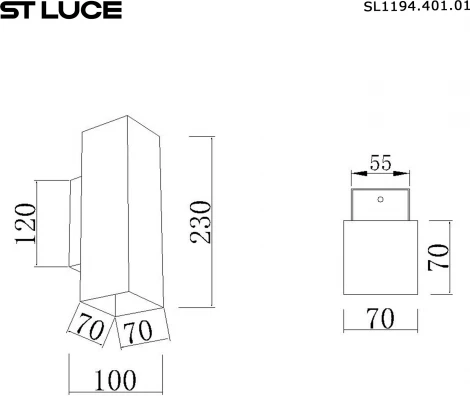 Настенный светильник ST Luce Earthy SL1194.401.01 Черный/Бежевый GU10 1*5W 4000K (220V)