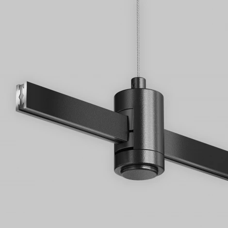 Подвес тросовый Hang одинарный Flarity черный Maytoni Accessories for tracks Flarity TRA157SW-S1-B (24V)