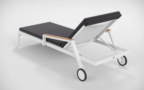 Шезлонг Gardenini Sogno S (Алюминий,Ткань/Белый,Антрацит) SSGNS.020500.N3