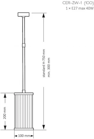 Потолочная люстра на штанге Kutek CERO CER-ZW-1(Z)100 (220V)