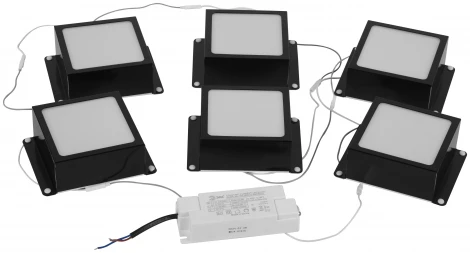 Точечный светильник светодиодный встраиваемый комплект из 6 шт. ЭРА SPO-6 SPO-646-3-5K-B6